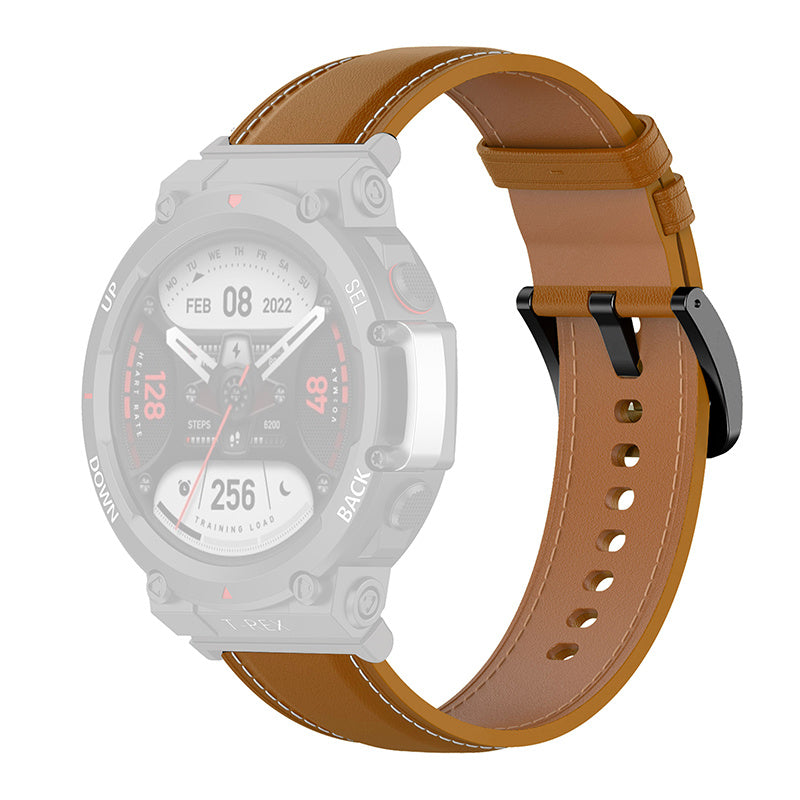 For Huami Amazfit T-Rex 2 Genuine Leather Replacement Watch Strap Adjustable Wrist Band with Tool For Huami Amazfit T-Rex 2 Genuine Leather Replacement Watch Strap Adjustable Wrist Band with Tool